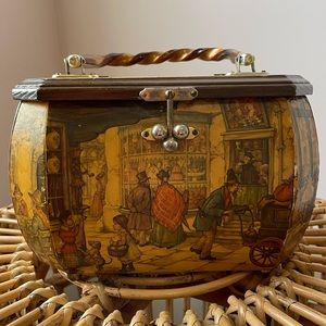 Anton Pieck Vintage Wood Box Purse